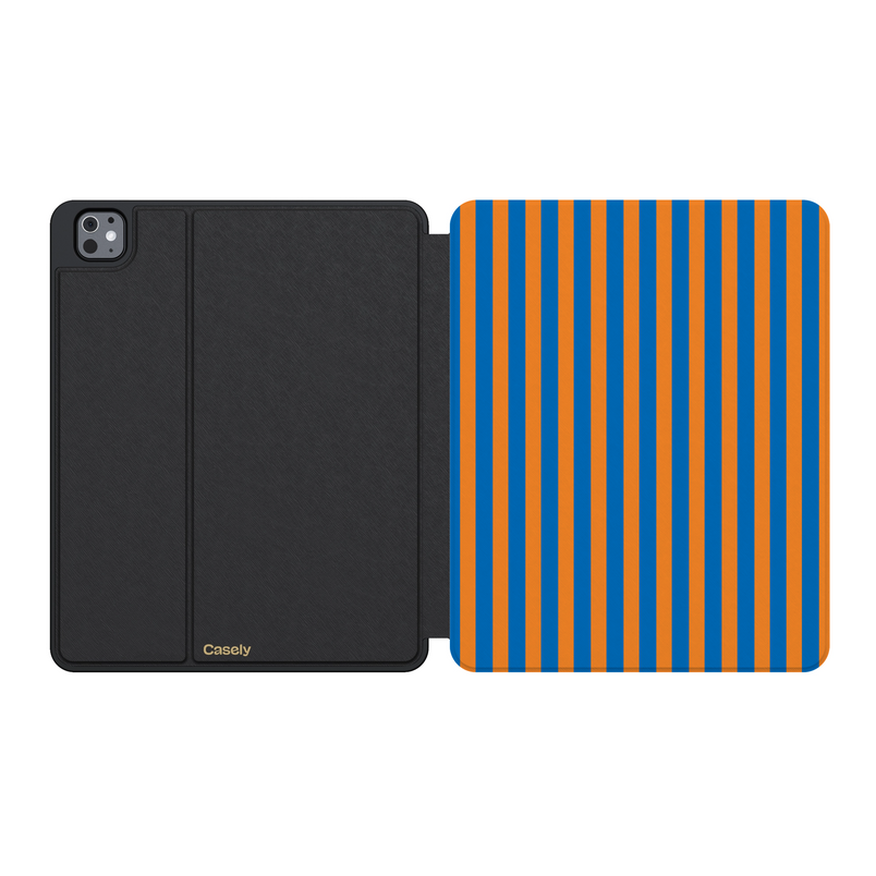 Go New York | Blue & Orange Stripes iPad Case