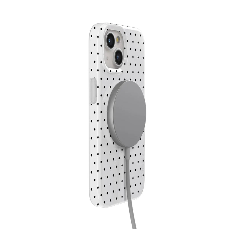 On the Dot | White Polka Dot Case