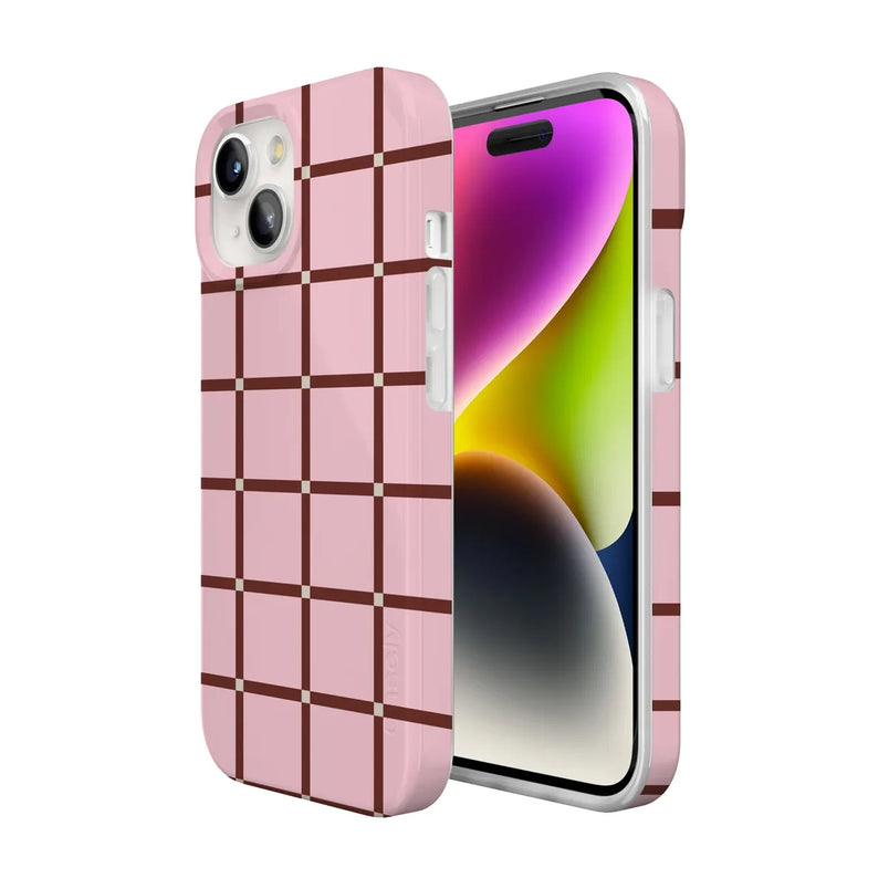 Uptown Gridlock | Pink Checkerboard Case