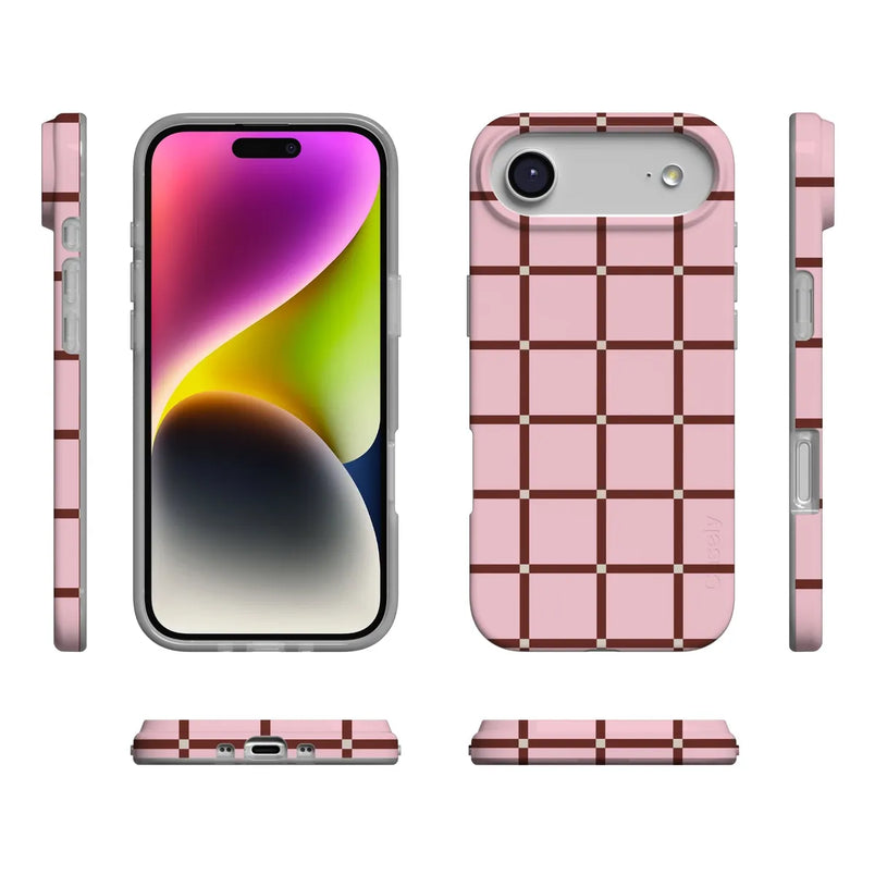 Uptown Gridlock | Pink Checkerboard Case