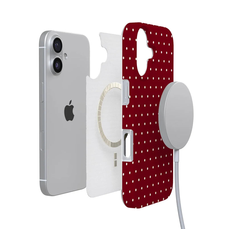 On the Dot | Maroon Polka Dot Case