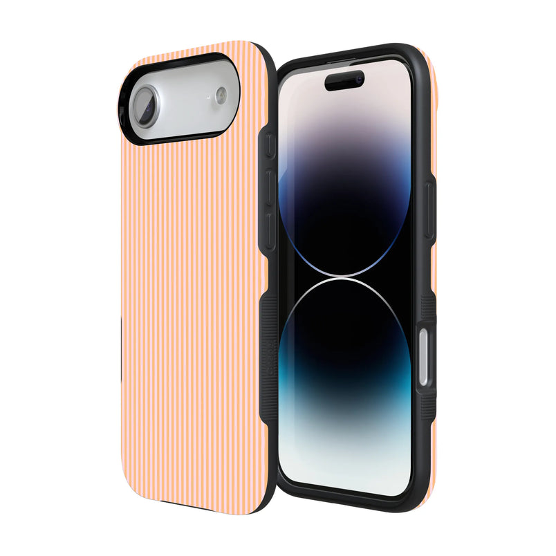 Stripes and the City | Orange & Pink Pinstripe Case