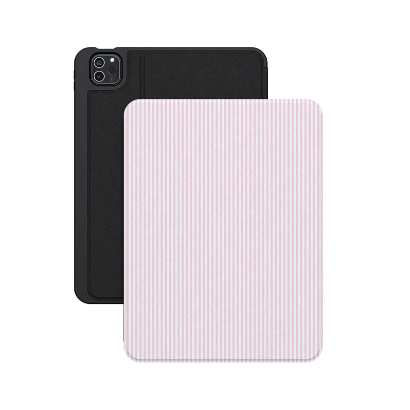 Stripes and the City | Light Pink Pinstripe iPad Case - iPad Pro 11" (M4, 2024)