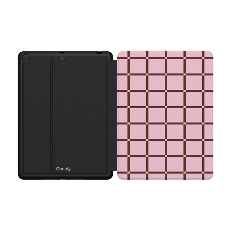 Uptown Gridlock | Pink Checkerboard iPad Case