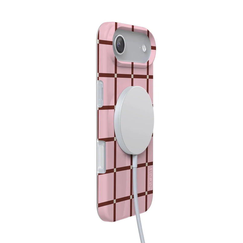 Uptown Gridlock | Pink Checkerboard Case
