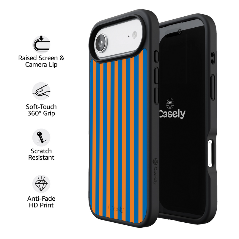 Go New York | Blue & Orange Stripes Case
