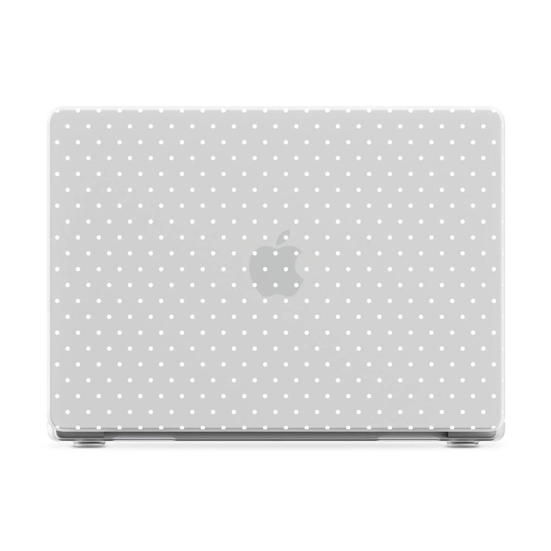 On the Dot | White Polka Dot Laptop Shell - 14" MacBook Pro