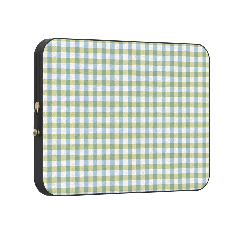 Pastel Picnic | Blue & Green Gingham Laptop Case