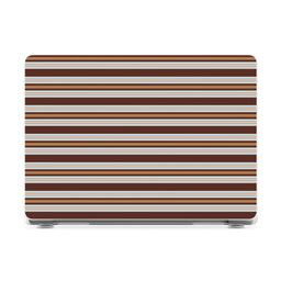 Retro Stripe | Brown & Light Blue Laptop Shell