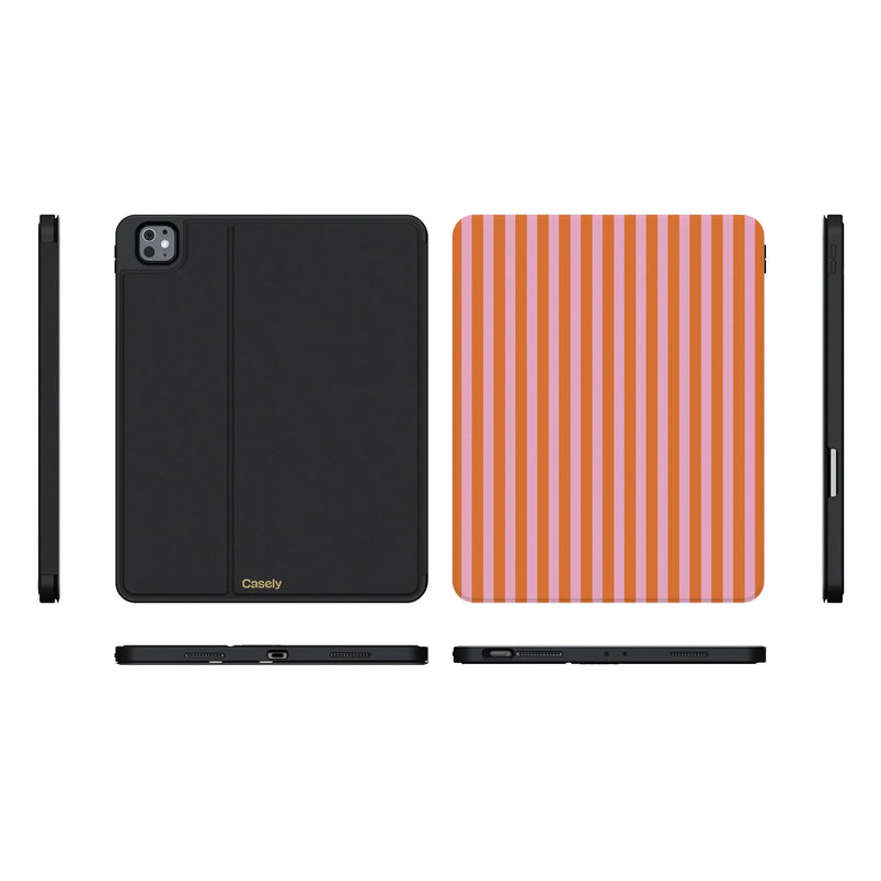 Perfect Stripes | Orange & Pink Stripes iPad Case