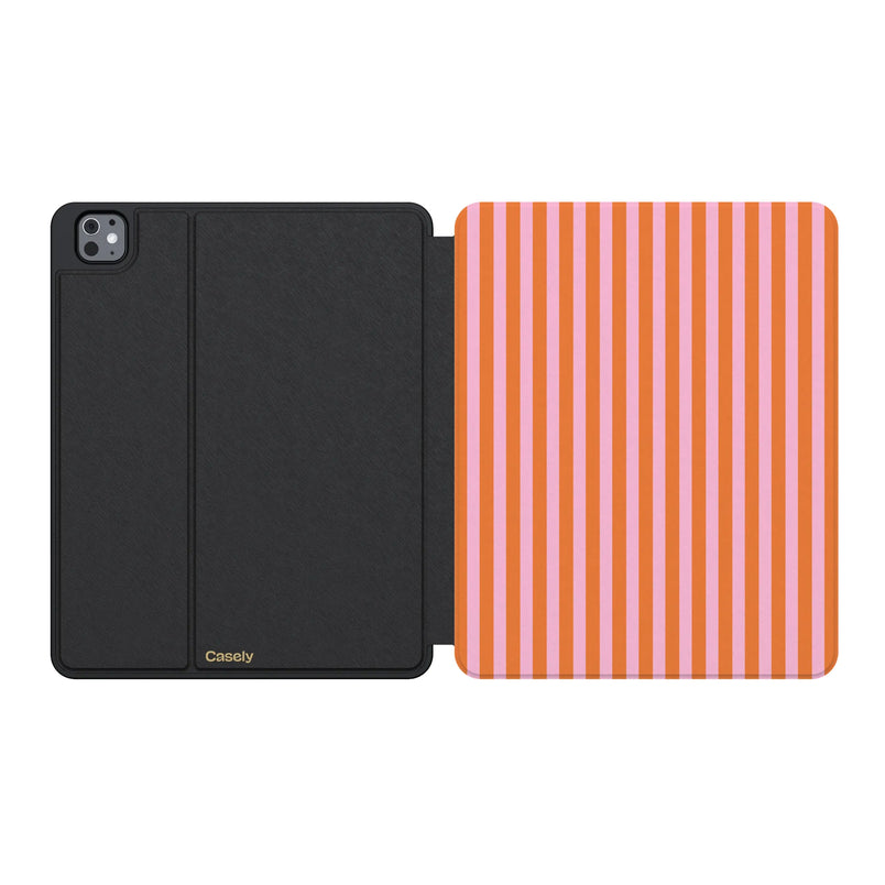 Perfect Stripes | Orange & Pink Stripes iPad Case