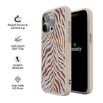 Untamed | Brown & Blue Zebra Case