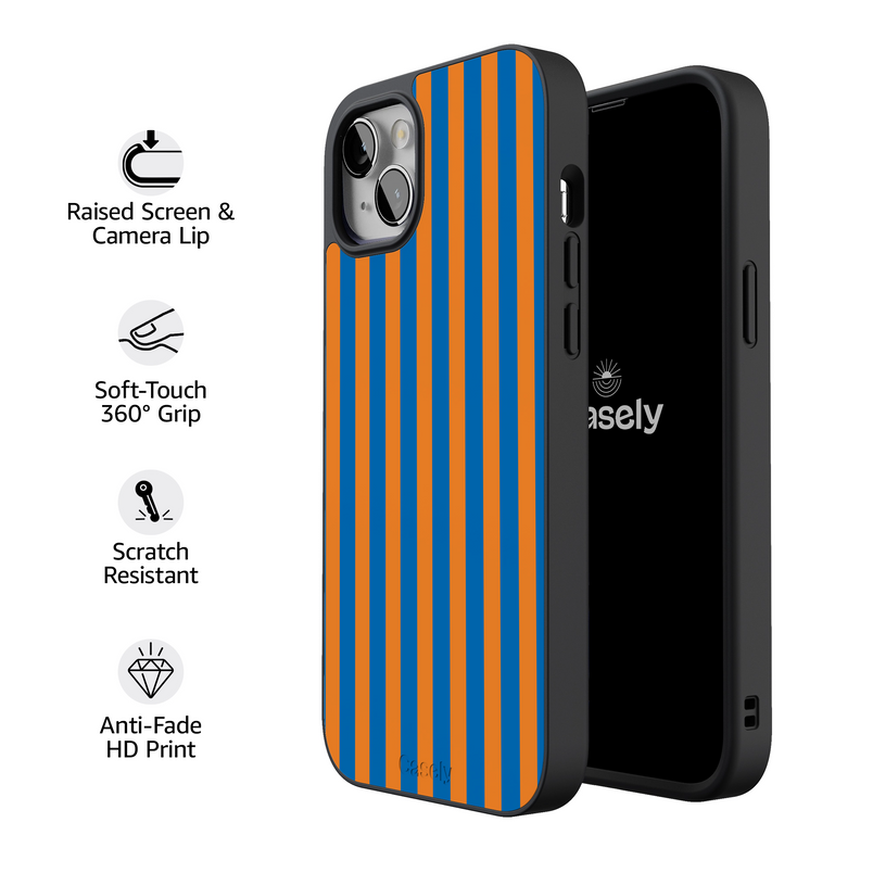 Go New York | Blue & Orange Stripes Case