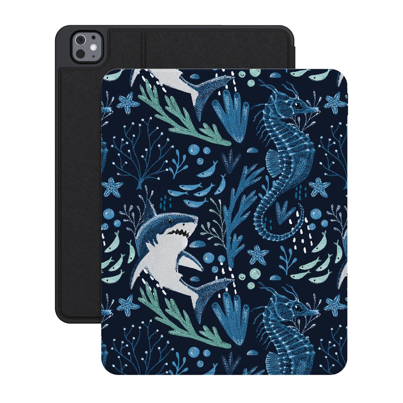 Midnight Reef | Shark Print iPad Case - iPad Pro 13" (M4, 2024)