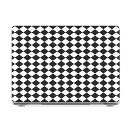Salem's Hex | Black & White Checkered Laptop Shell