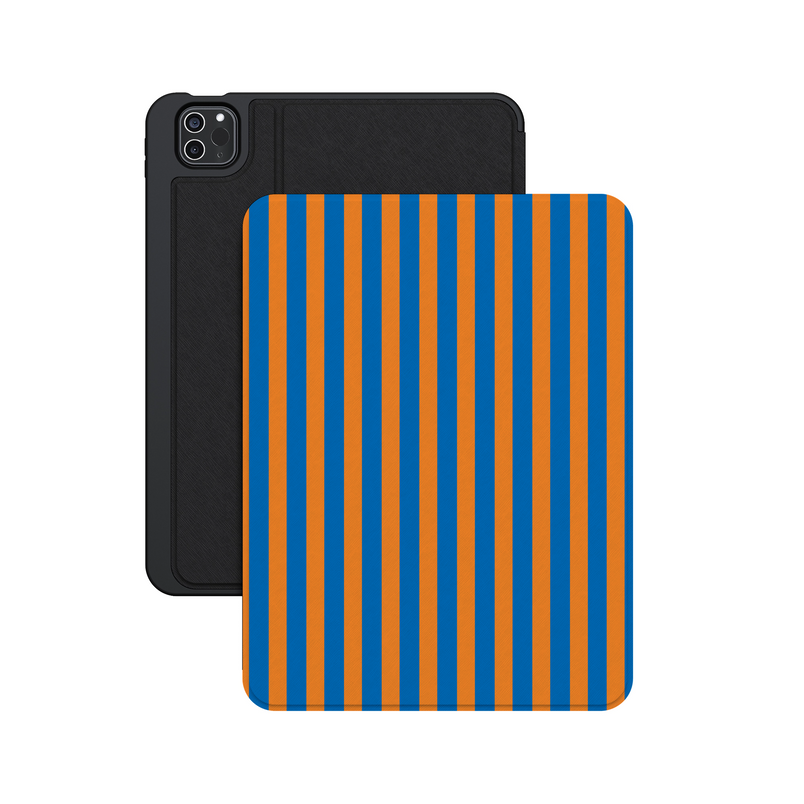 Go New York | Blue & Orange Stripes iPad Case - iPad Pro 11" (M4, 2024)