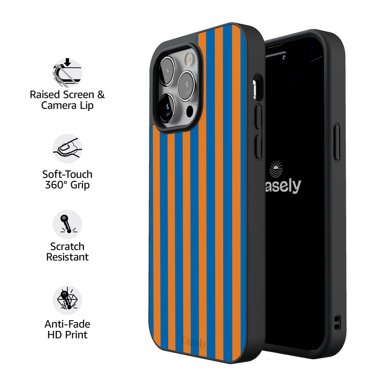 Go New York | Blue & Orange Stripes Case