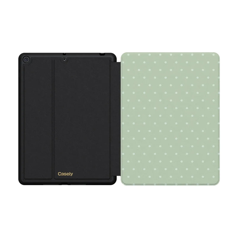 On the Dot | Green Polka Dot iPad Case