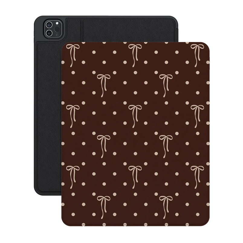 Teddy Bows | Brown Polka Dot iPad Case