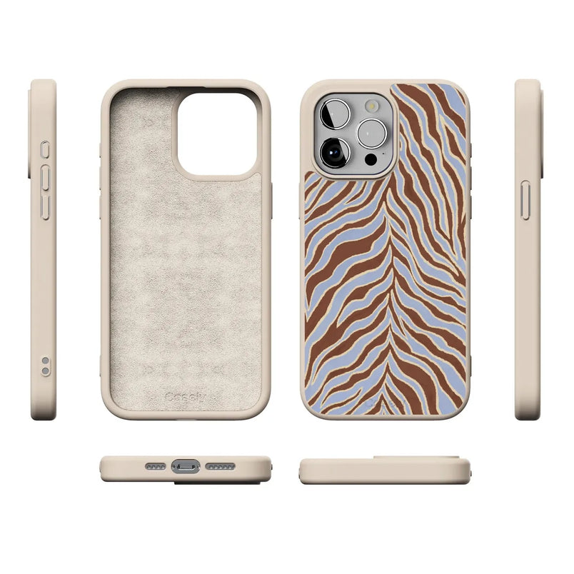Untamed | Brown & Blue Zebra Case