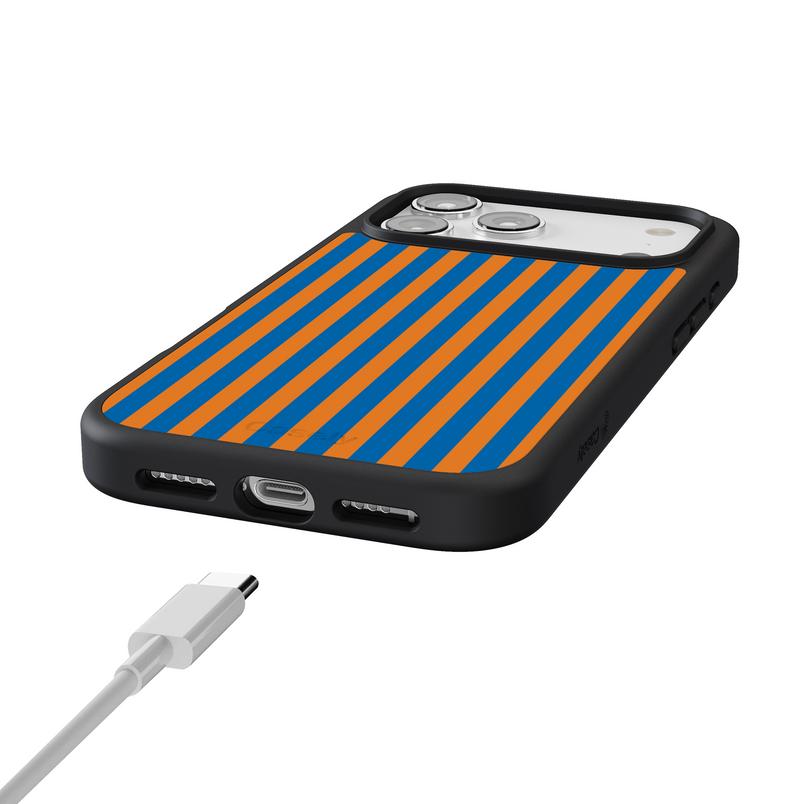 Go New York | Blue & Orange Stripes Case
