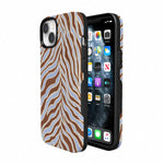 Untamed | Brown & Blue Zebra Case