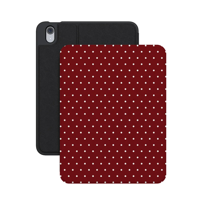On the Dot | Maroon Polka Dot iPad Case