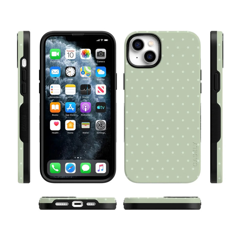 On the Dot | Green Polka Dot Case