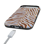 Untamed | Brown & Blue Zebra Case