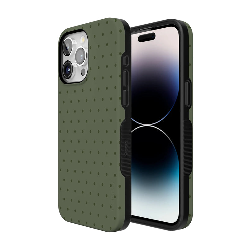 On the Dot | Olive Green Polka Dot Case
