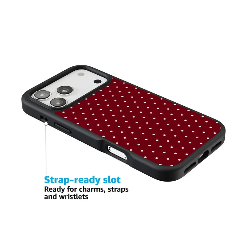 On the Dot | Maroon Polka Dot Case