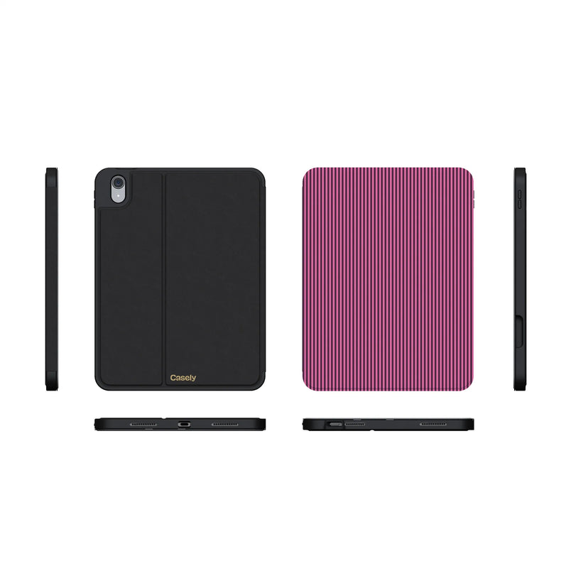 Stripes and the City | Pink & Purple Pinstripe iPad Case
