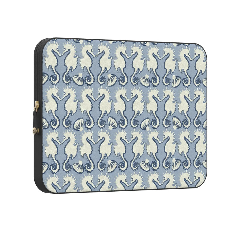 Seahorse Drift | Coastal Blues Laptop Case