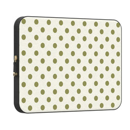 Spotted in SoHo | Green Polka Dot Laptop Case
