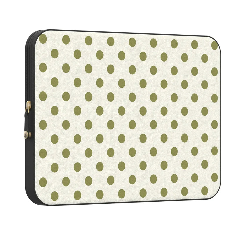 Spotted in SoHo | Green Polka Dot Laptop Case