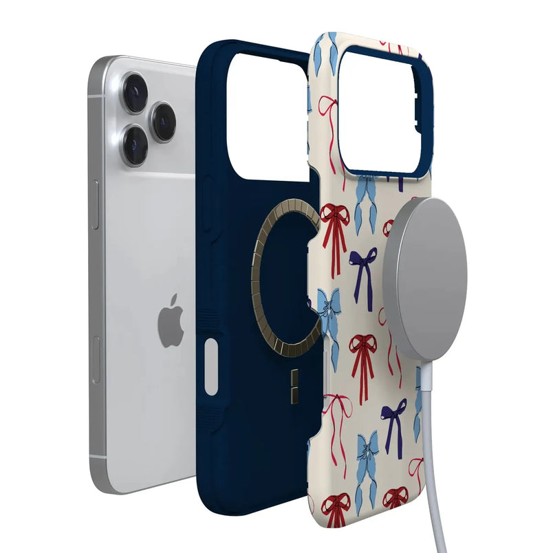 American Girlie | Red White & Blue Bows Case
