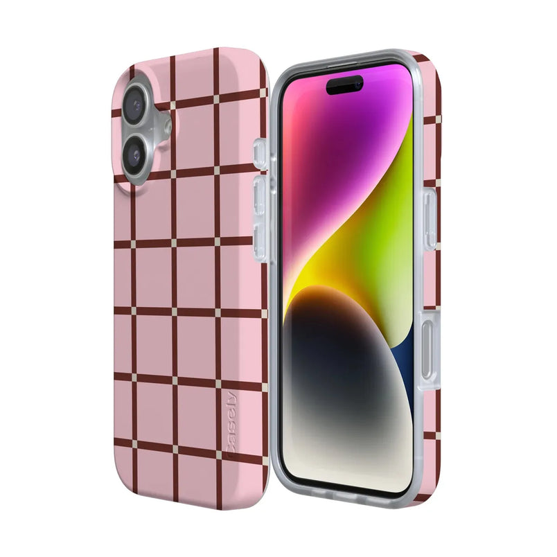 Uptown Gridlock | Pink Checkerboard Case