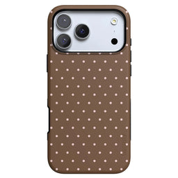 On the Dot | Teddy Brown & Pink Polka Dot Case