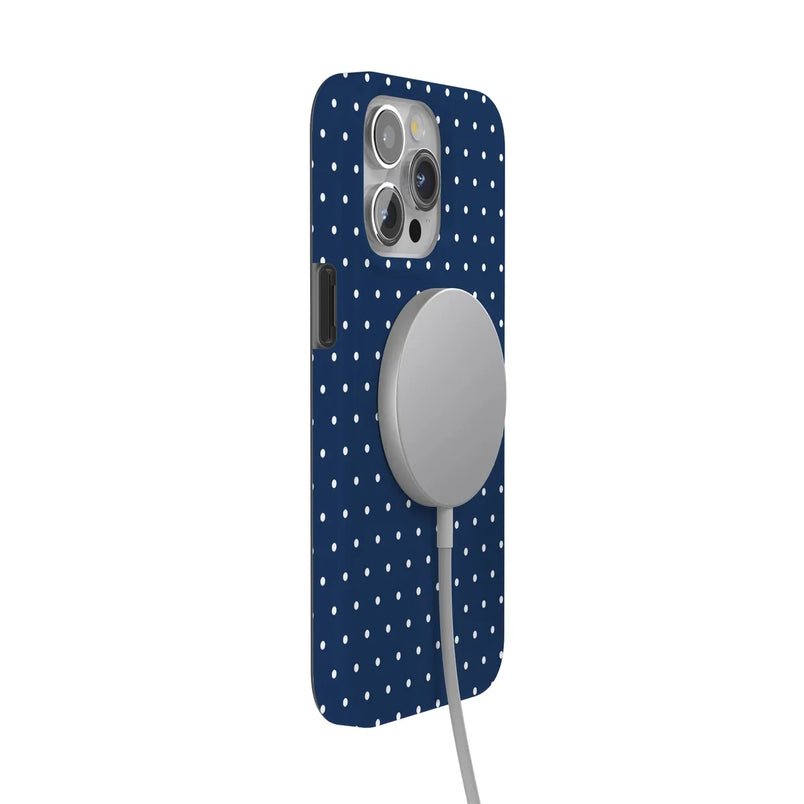 On the Dot | Navy Polka Dot Case