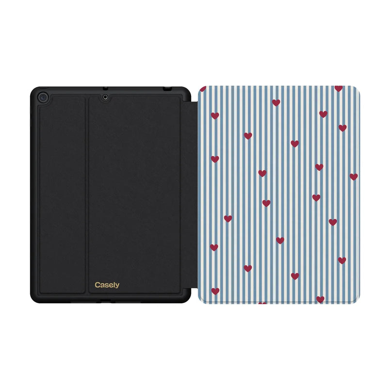 Love Lines | Blue Stripes iPad Case