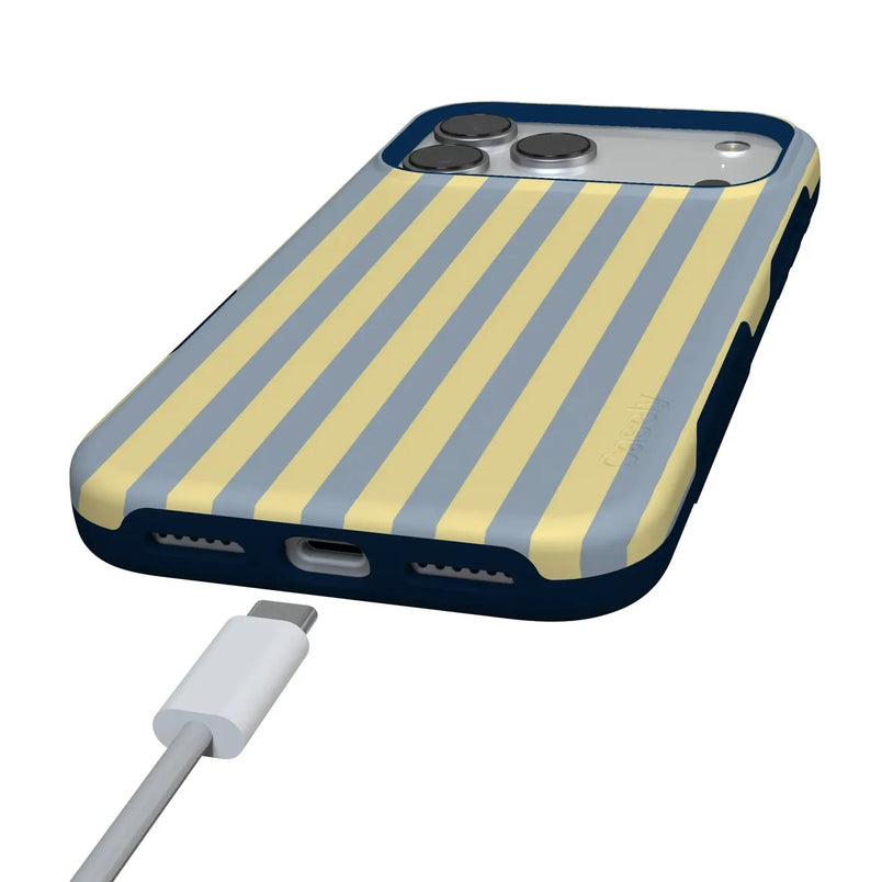Coastline Stripes | Blue & Yellow Case (Manual)