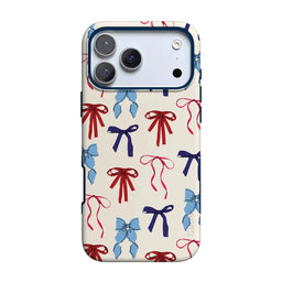 American Girlie | Red White & Blue Bows Case - iPhone 17 Pro