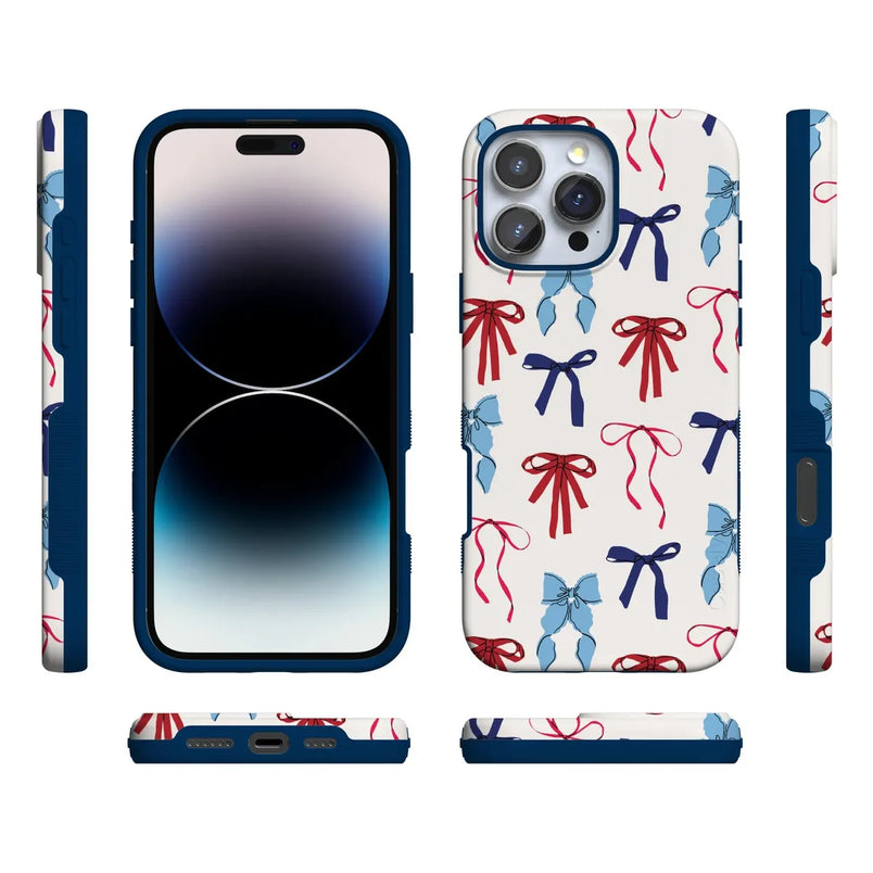 American Girlie | Red White & Blue Bows Case