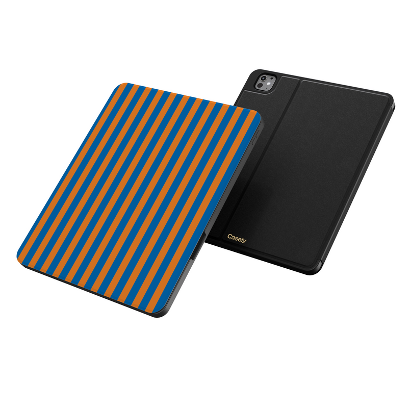 Go New York | Blue & Orange Stripes iPad Case