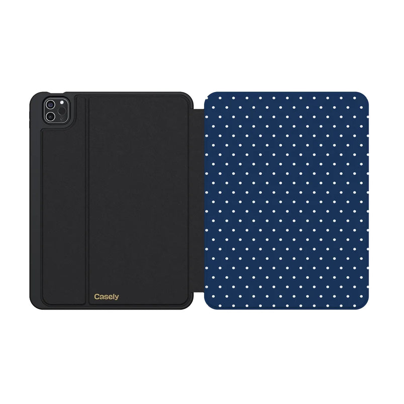 On the Dot | Navy Polka Dot iPad Case