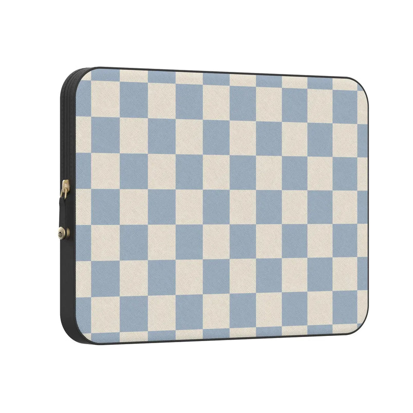 Fit Check | Light Blue Checkerboard Laptop Case