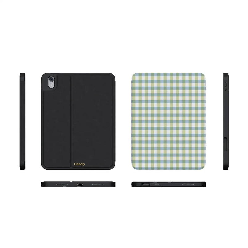 Pastel Picnic | Blue & Green Gingham iPad Case