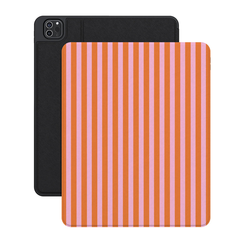 Perfect Stripes | Orange & Pink Stripes iPad Case - iPad Pro 12.9" (M2, 2022)