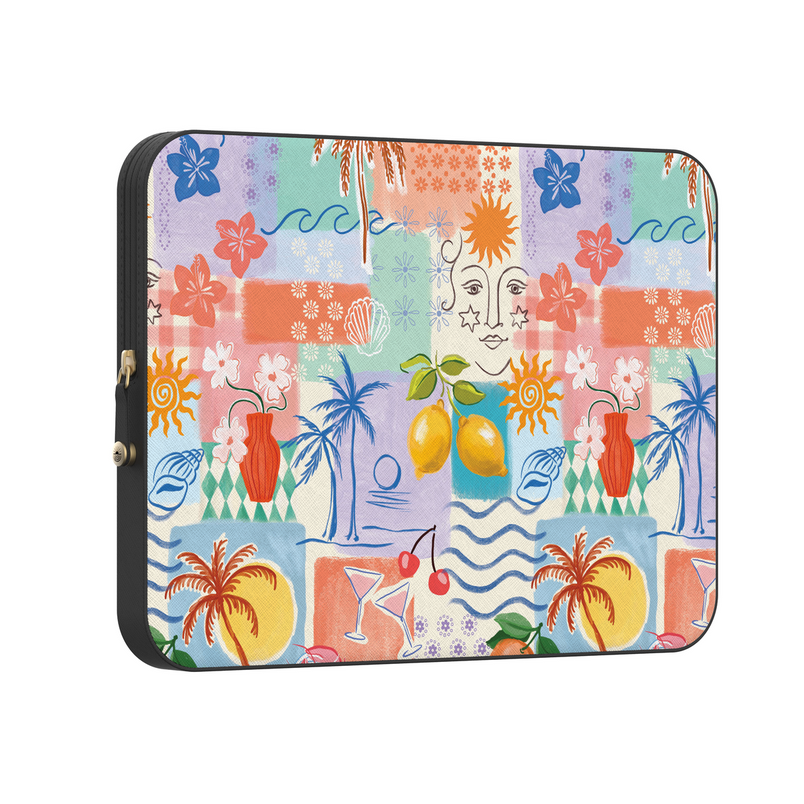 Tropical Heat | Beachy Collage Laptop Case