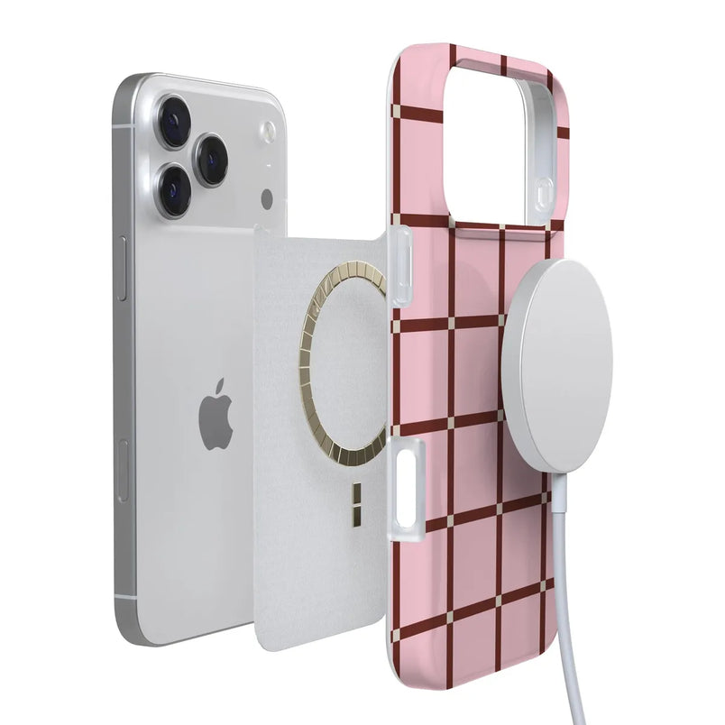 Uptown Gridlock | Pink Checkerboard Case